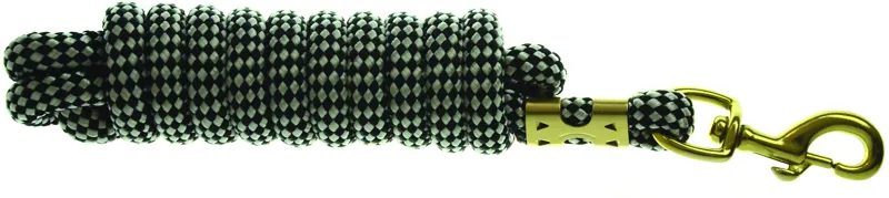 Hy Plaited Lead Rope - Black/Silver